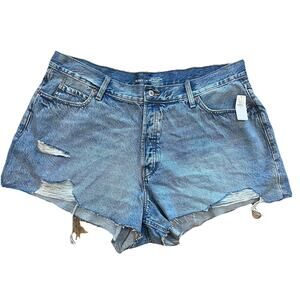 Old Navy Higher High Rise Sky Hi A Line Shorts Size 20 NEW Buttonfly 100% Cotton